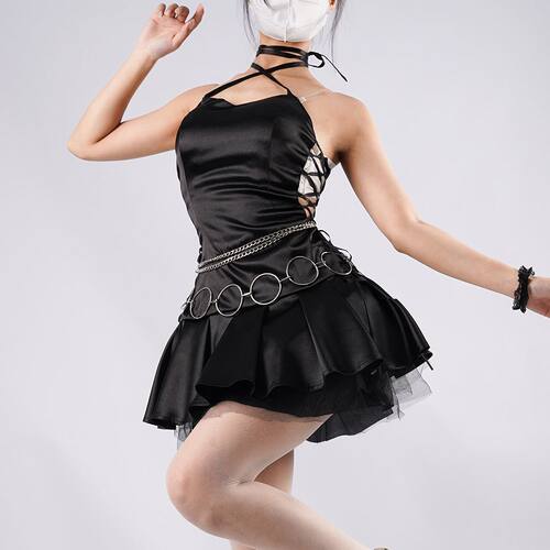守护甜心cos 歌呗cosplay连衣裙变身二次元动漫黑色打歌服cos服