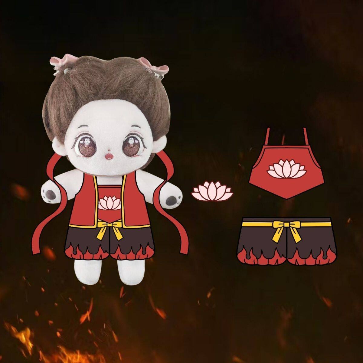 【1.5万人收藏】20cm40cm娃衣哪吒棉花娃娃20cm40cm敖丙哪吒娃衣图片