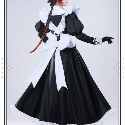原神cos服钟离女仆cosplay男装动漫服装女仆装c服套装