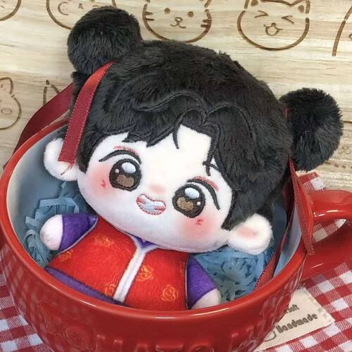 二贩昊福仔李昊10cm印花体高颜值正版明星周边同人玩偶公仔手工
