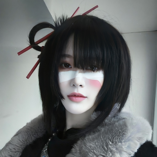 头七怪谈cos毋颂同款黑色中长发韩漫二次元日常蓬松自然全头套式