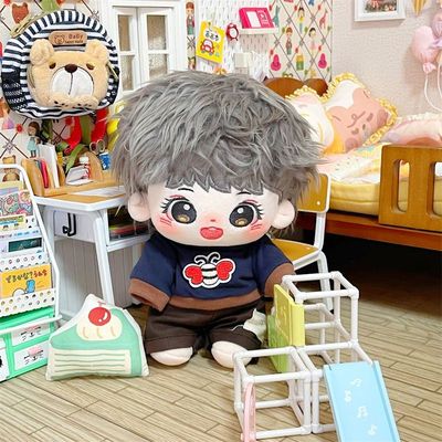 新款张峻豪毛绒长发棉花娃