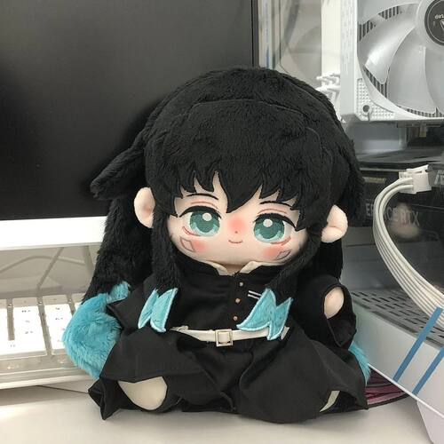 鬼灭之刃属性时透无一郎动漫周边20cm棉花娃娃送朋友可爱公仔