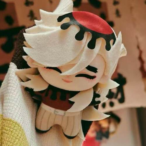 正版原创鬼灭之刃童磨属性10cm棉花娃娃同人周边可爱毛绒公仔礼物
