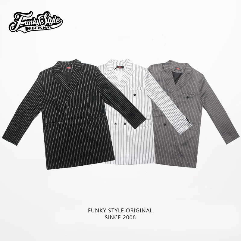 funkystyle复古条纹外套