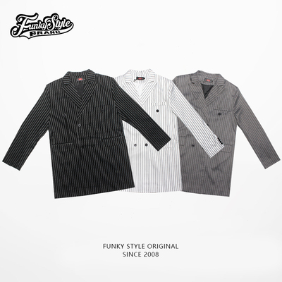 funkystyle复古条纹外套