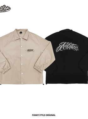 FUNKYSTYLE原创国潮奇卡诺popping美式刺青bboy教练夹克外套风衣