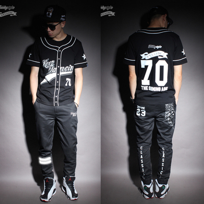 反光慢跑裤子FunkyStyle腰果情侣