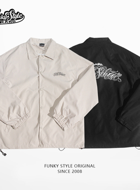 FunkyStyle潮百搭bboy嘻哈复古oldschool奇卡诺街舞教练夹克外套