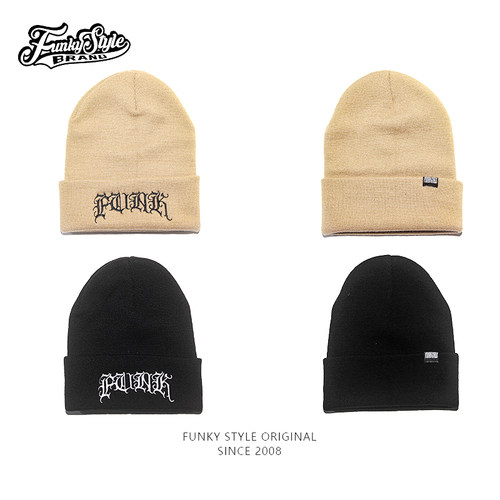 funkystyle秋冬线帽嘻哈潮牌毛线