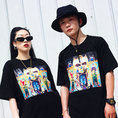 FunkyStyle原创MJ杰克逊DANGEROUS危险之旅嘻哈宽松潮街舞短袖 T恤