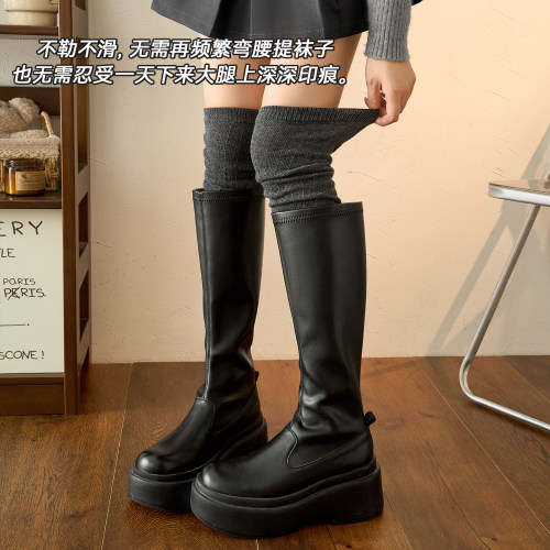 秋款过膝堆堆袜女JK大腿袜高筒