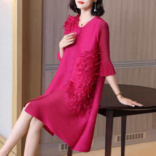 洋气妈妈装大码显瘦宴会礼服裙子