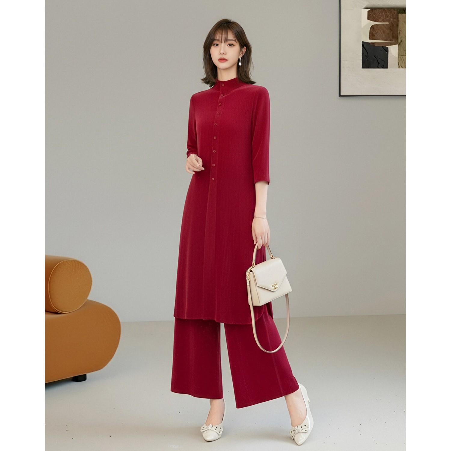 妈妈秋装新中式婚宴礼服两件套装图片