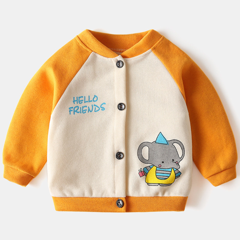 오프코드 클리어런스 남아 코트 봄 가을 한국식 아동 가을 가디건  용 상의 아동 야구 유니폼