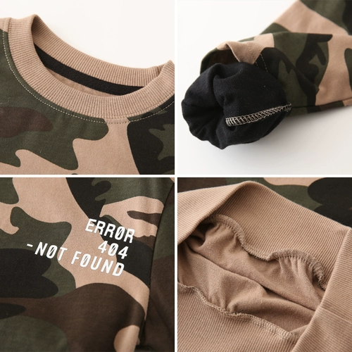 Камуфляжная осенняя детская весенняя толстовка для мальчиков для отдыха, детская одежда, свободный крой