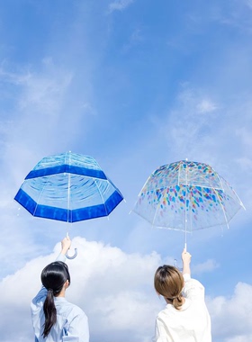 日本进口青森津轻玻璃风铃伞光影艺术芬理希梦YOU+MORE手动长柄