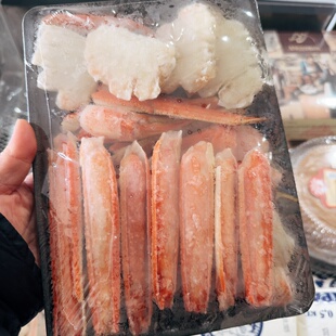 俄罗斯进口鳕蟹分支冷冻海鲜松叶蟹去壳熟冻螃蟹分支托盘口岸直发