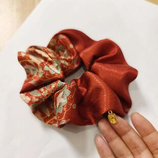 复古红大肠发圈古典美头发宫廷西域小众发绳头花轻奢洋气爆款原创