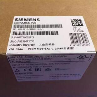 议价6SL3210-5BB12-5UV1 V20变频器 0.25kW 6SL32105BB125UV1