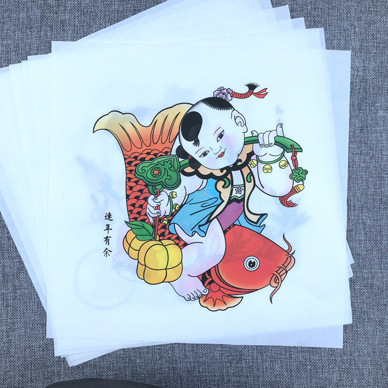 传统年画线稿一品年画年画娃娃