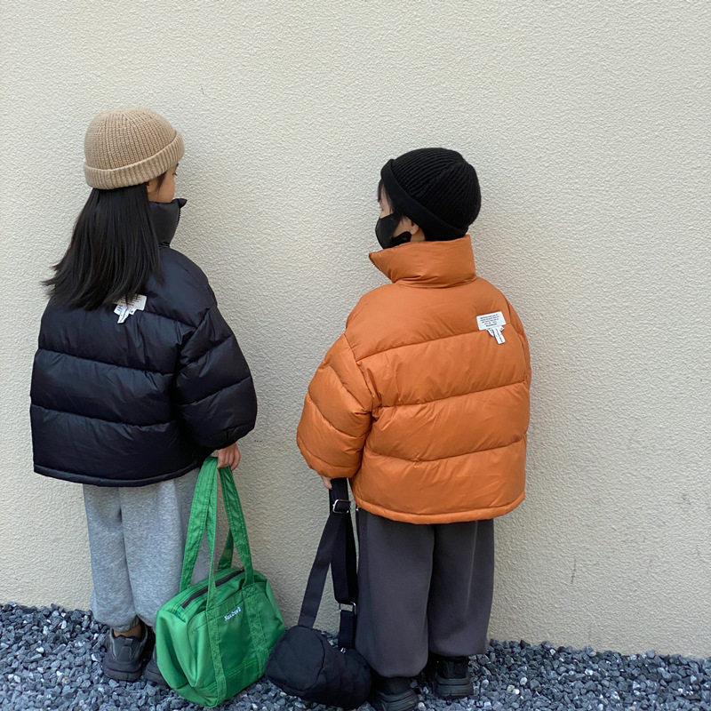 童装2025冬季新品外套男童女童百搭保暖加厚立领防风防水羽绒服