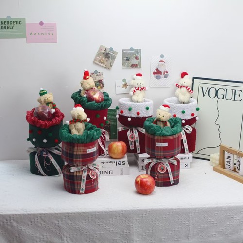 圣诞节苹果花束花壳免包装成品