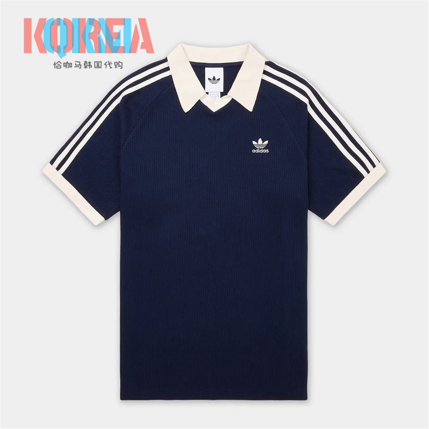阿迪达斯Adidas三叶草男女华夫格美式复古休闲运动T恤短袖 KB5461