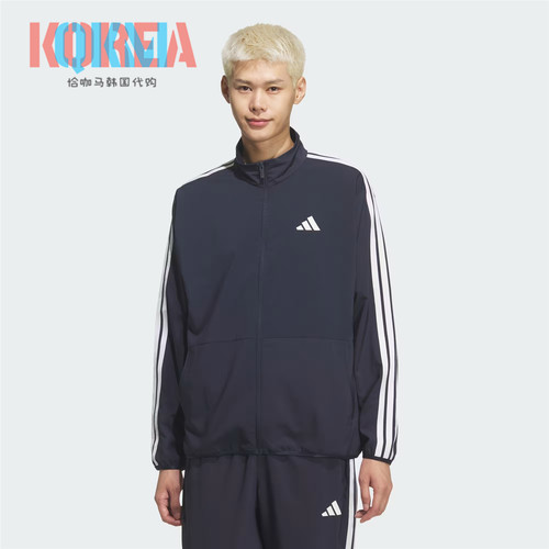 阿迪达斯男女经典三条杠复古外套