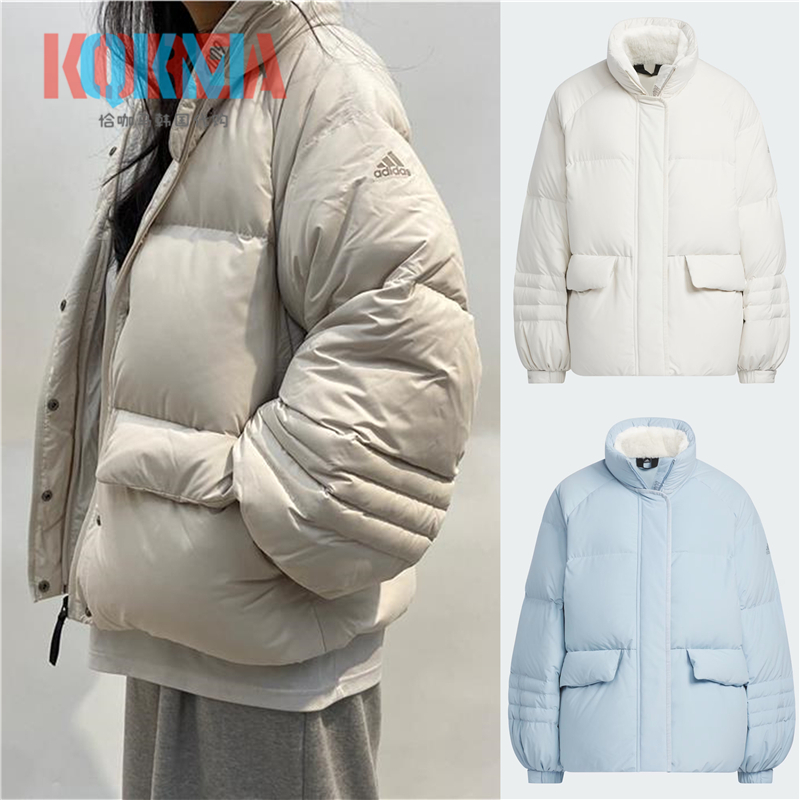 Adidas女装冬季保暖鸭绒羽绒服