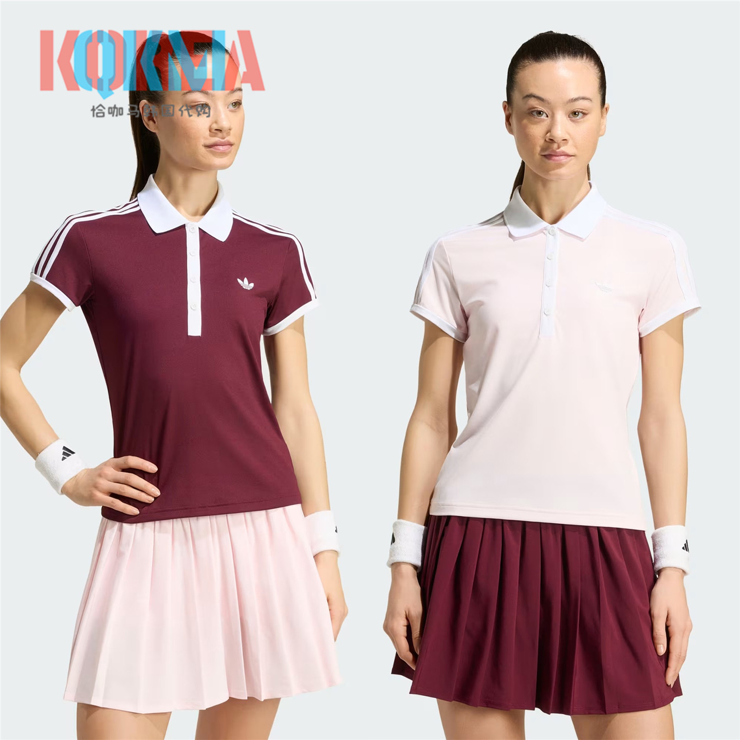 阿迪达斯女子网球运动Polo衫短袖