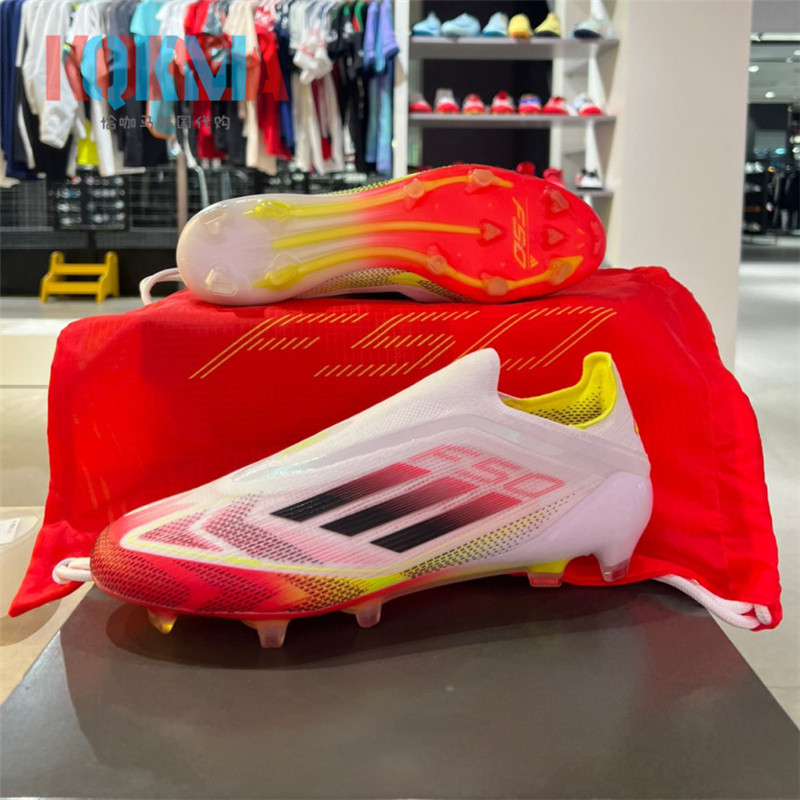 Adidas阿迪达斯Elite LL FG长钉亚马尔无鞋带天然草足球鞋 IE1214