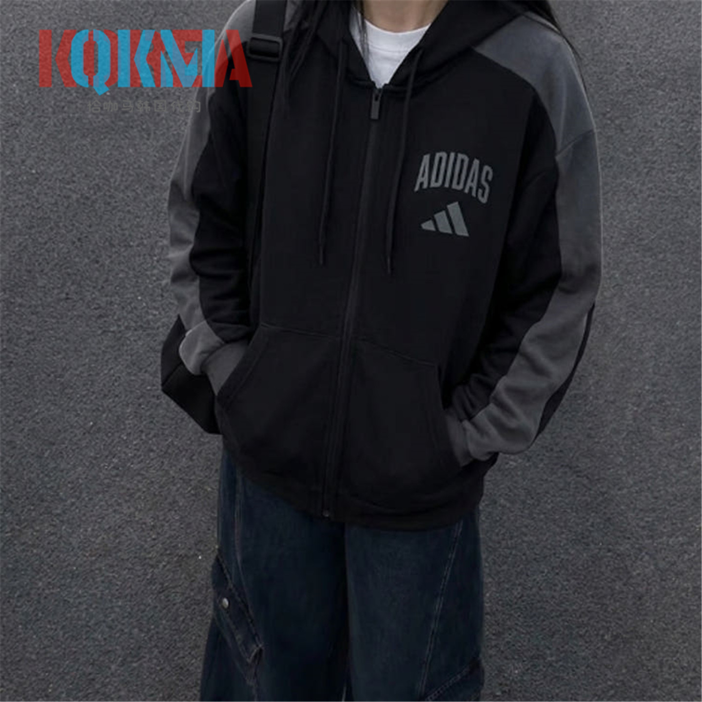 Adidas男女复古休闲运动卫衣外套