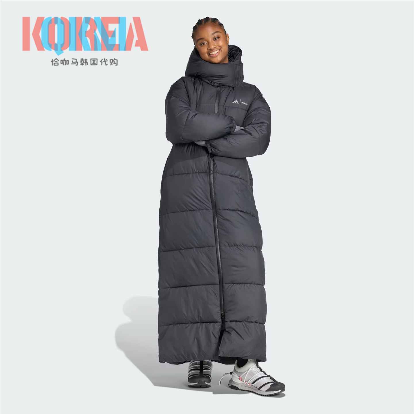 Adidas阿迪达斯Moon Boot联名女户外休闲运动长款棉服外套 JM6490