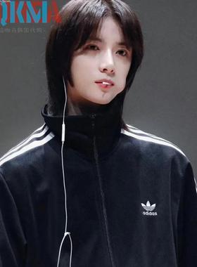 阿迪达斯Adidas三叶草男女三条杠美式复古休闲运动夹克外套IY8077