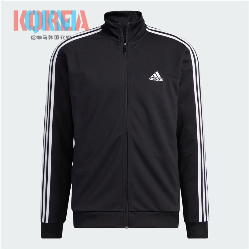 阿迪达斯Adidas男女经典三条杠美式复古休闲运动夹克外套 IA9378