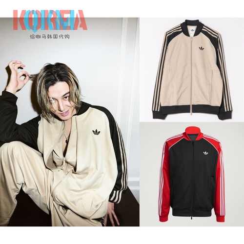 阿迪达斯复古休闲运动外套藤井风