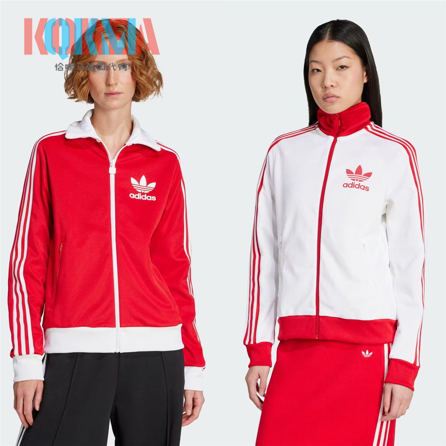 Adidas女子美式复古休闲运动外套