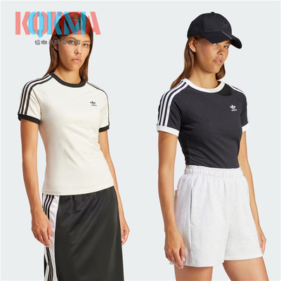 阿迪达斯女子美式复古T恤短袖