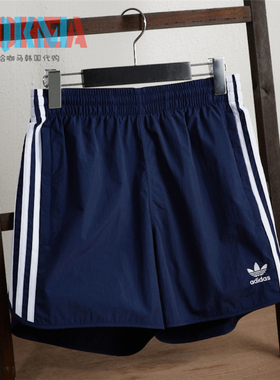 阿迪达斯Adidas三叶草男子复古松紧带休闲运动短裤IB9952 IZ2413