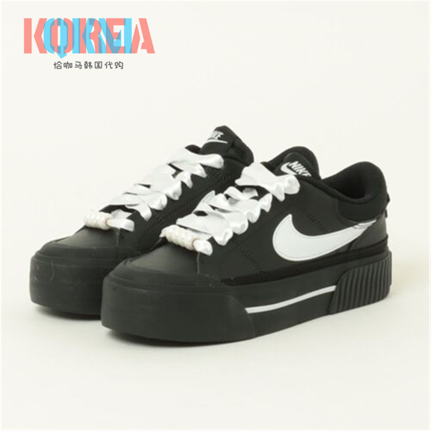 Nike耐克Court Legacy Lift女子复古休闲厚底增高运动板鞋 IR1388
