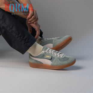 Puma彪马Palermo男女多巴胺灰绿配色复古休闲T头德训运动板鞋