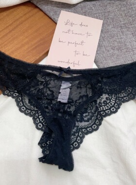 欧美性感丰臀蕾丝T裤大码丁字裤女蜜桃臀诱人低腰三角裤半臀内裤