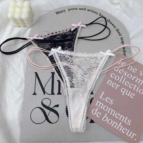 细带纯欲超薄舒适性感蕾丝内裤