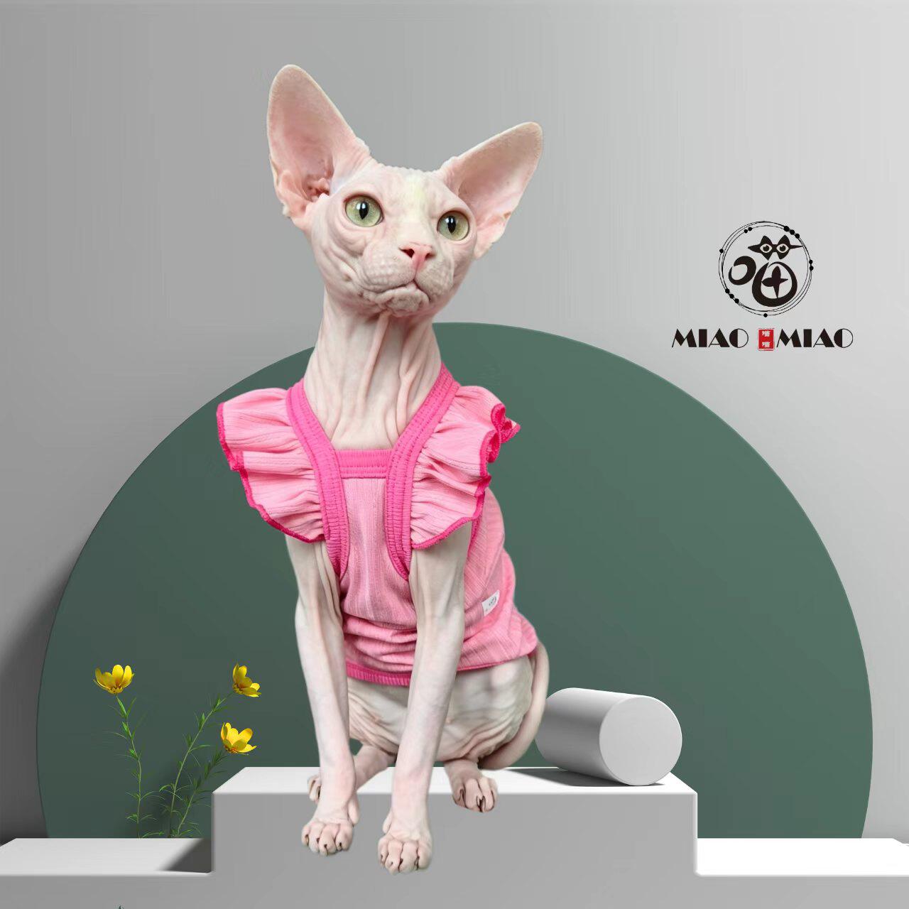 猫咪衣服无毛猫德文猫衣服春秋夏猫宠物服装/雨衣（新