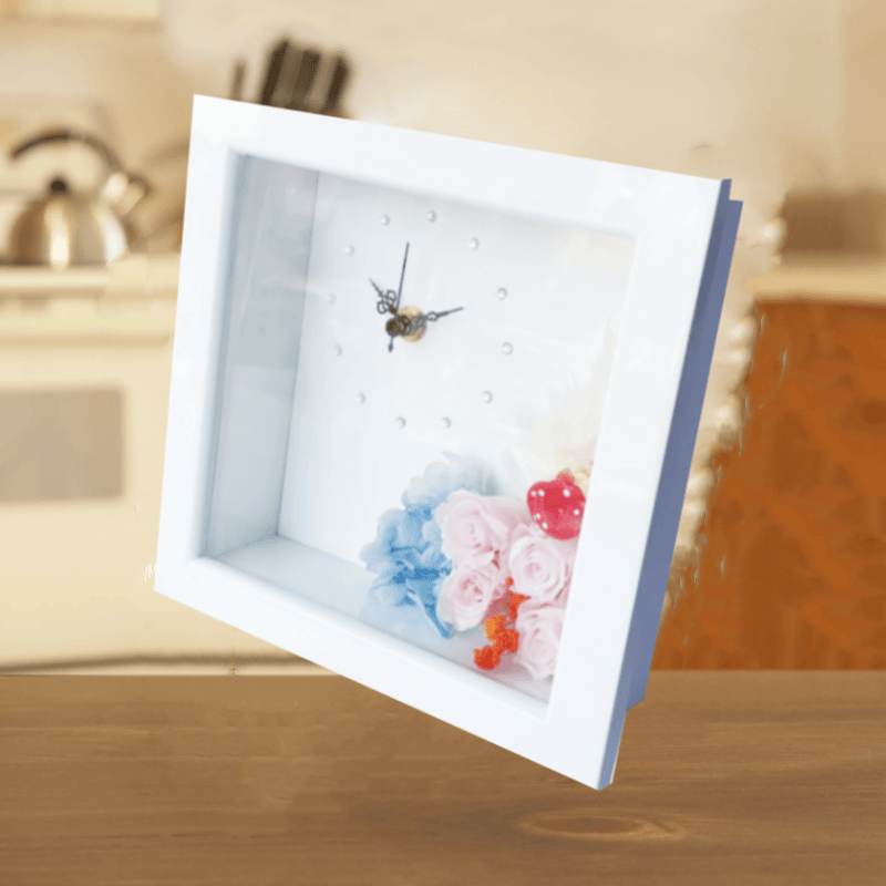 挂墙diy永生花白色相框实木创意