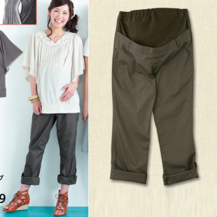 长裤 出口日本原单孕妇裤 显瘦微弹力 春夏孕妇托腹孕妇裤 清仓断码