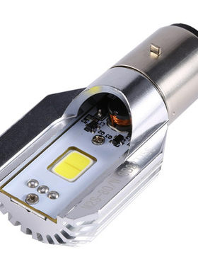 超亮电动车摩托车踏板车LED大灯远近光内置双爪前灯灯泡12-80V
