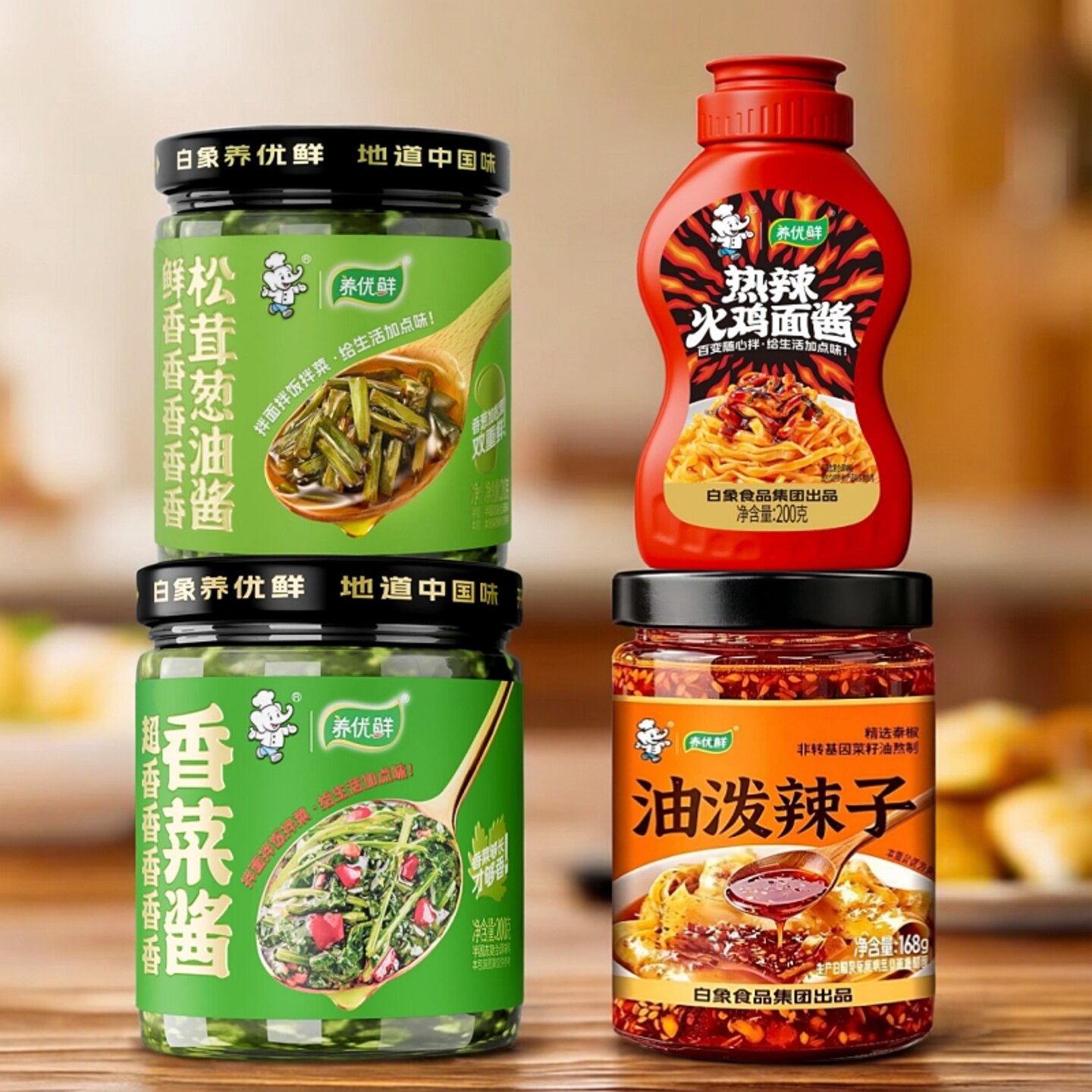 白象松茸葱油拌面香菜酱火鸡面酱图片