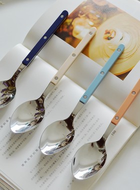 埃兰迪尔出口韩国Cher高颜值餐勺304不锈钢西餐具ins风家用勺子